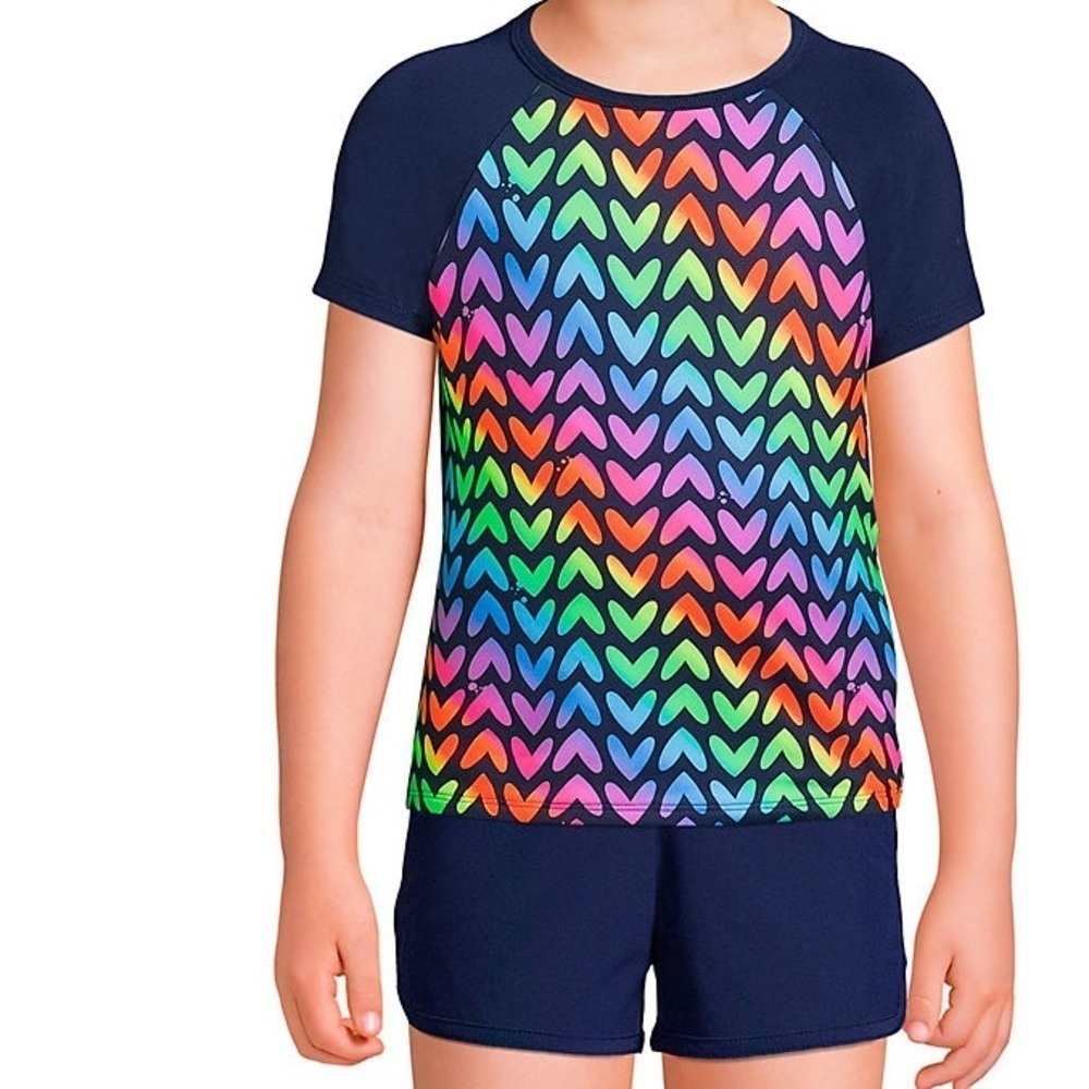 Lands Ends Girls Rashguard size M 10-12